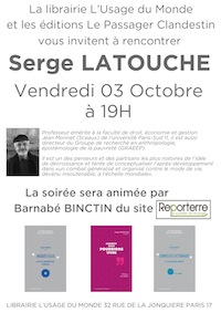 Conférence de Serge Latouche à Paris