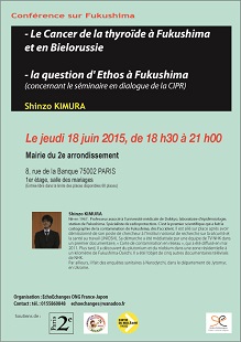 Conférence du scientifique Shinzo Kimura sur les cancers à Fukushima