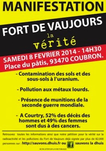 Manifestation à propos du Fort de Vaujours