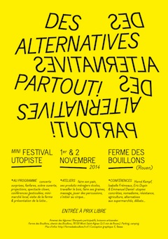 Festival de clôture du Tour de France des Alternatives à la Ferme des Bouillons le 1<sup class="typo_exposants">er</sup> novembre