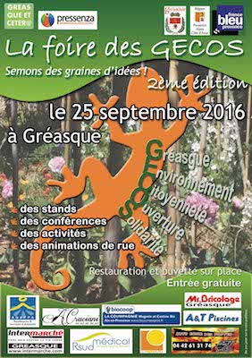 2<sup class="typo_exposants">e</sup> foire des Gecos, à Gréasque (Bouches-du-Rhône)