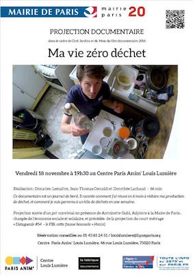Le film «<small class="fine d-inline"> </small>Ma vie zéro déchet<small class="fine d-inline"> </small>» projeté à Paris