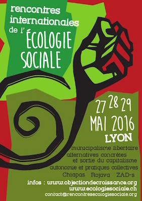 Les rencontres internationales de l'écologie sociale, à Lyon (Rhône)