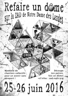 «<small class="fine d-inline"> </small>Refaire un dôme sur la Zad<small class="fine d-inline"> </small>» – weekend de chantiers collectifs pour un avenir sans aéroport, à Notre-Dame-des-Landes