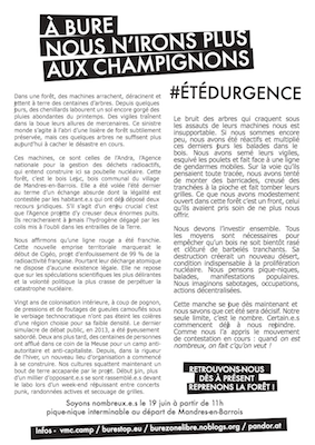 Grand pique-nique contre Cigéo dans la forêt de Mandres-en-Barrois (Meuse)