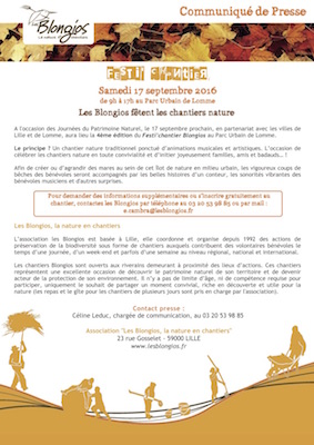 Les Blongios fêtent les chantiers nature, à Lille (Nord)