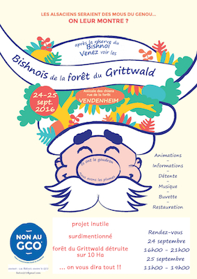Non au <span class="caps">GCO</span>, fête des Bishnoïs de la forêt du Grittwald (Bas-Rhin)