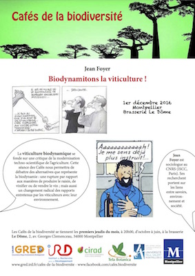Biodynamitons la viticulture<small class="fine d-inline"> </small>! café de la biodiversité à Montpellier (Hérault)