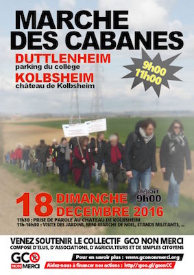 Marche des cabanes contre le projet autoroutier <span class="caps">GCO</span>, à Duttlenheim (Bas-Rhin)