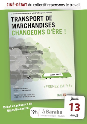 Cinédébat : Transport de marchandises, changeons d'ère<small class="fine d-inline"> </small>! à Roubaix (Nord)