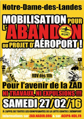 Appel à la mobilisation générale à Notre-Dame-des-Landes