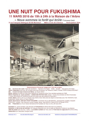 Une nuit pour Fukushima, en mémoire de la catastrophe, à Montreuil