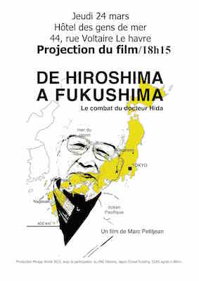 Projection du film «<small class="fine d-inline"> </small>De Hiroshima à Fukushima : le combat du docteur Hida<small class="fine d-inline"> </small>» au Havre (Seine-Maritime)