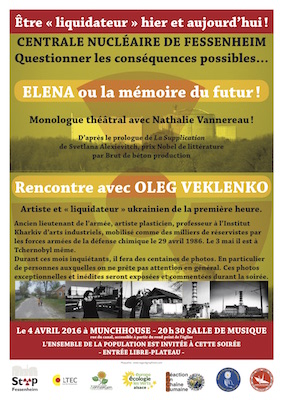 Trente ans de Tchernobyl, soirée de commémoration à Munchhouse (Haut-Rhin)