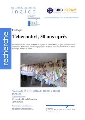 Colloque Tchernobyl, trente ans après, à l'Inalco, à Paris