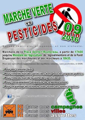 Marche verte pour une interdiction plus rapide des pesticides, à Paris