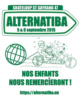 Alternatiba dans le village de Grateloup Saint Gayrand dans le Lot-et-Garonne