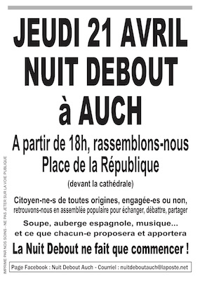 Nuit debout à Auch (Gers)