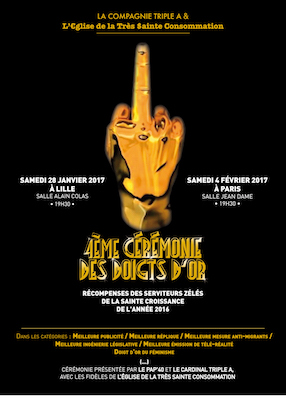4<sup class="typo_exposants">e</sup> cérémonie des Doigts d'or à Paris