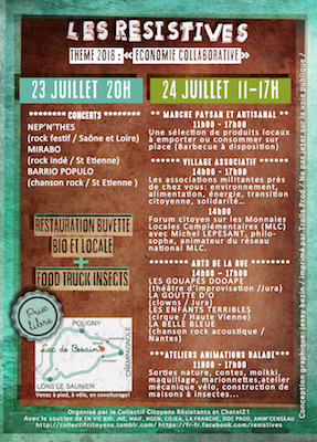 Festival écocitoyen Les Résistives, à Besain (Jura)