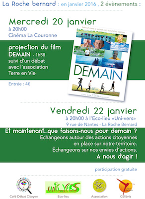 Le film «<small class="fine d-inline"> </small>Demain<small class="fine d-inline"> </small>» projeté et en débat à La Roche-Bernard (Morbihan)