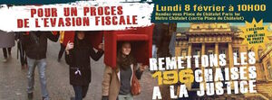 Les Faucheurs de chaises les rendent à la justice, à Paris