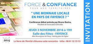 Conférence-débat : une monnaie locale en pays de Fayence (Var)<small class="fine d-inline"> </small>?