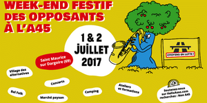 Week-end festif contre le projet d'A45, à St-Maurice-sur-Dargoire (Rhône)