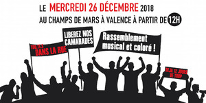 Rassemblement en soutien aux inculpés de Valence