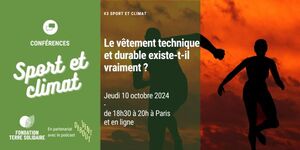 Le vêtement technique et durable existe-t-il vraiment<small class="fine d-inline"> </small>? conférence à Paris et en ligne