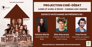 «<small class="fine d-inline"> </small>The Cost of Growth<small class="fine d-inline"> </small>», projection-débat à Paris