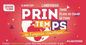 Marche pour le climat et contre la centrale à gaz, à Landivisiau (Finistère)