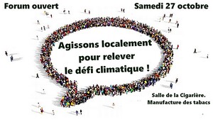 Forum ouvert «<small class="fine d-inline"> </small>Agissons localement pour relever le défi climatique<small class="fine d-inline"> </small>», à Nantes (Loire-Atlantique)