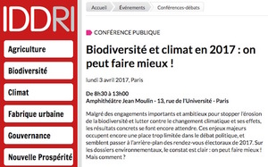 Conférence Biodiversité et climat en 2017 : on peut faire mieux<small class="fine d-inline"> </small>! à Paris