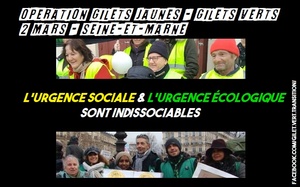 Gilets jaunes et Gilets verts se rejoignent, à La Ferté-sous-Jouarre (Seine-et-Marne)