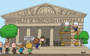 «<small class="fine d-inline"> </small>Climat et Démocratie : des solutions<small class="fine d-inline"> </small>» Avec Cyril Dion, le <span class="caps">CJD</span>, les Shifters… à Paris