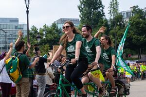 Départ du Tour Alternatiba 2024, à Nantes (Loire-Atlantique)