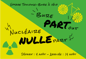Départ de Carbure à vélo, à Toulouse (Haute-Garonne), destination Bure (Meuse)