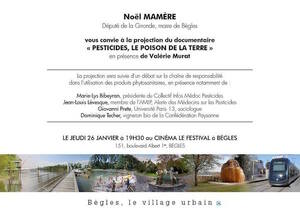 Projection/débat autour du documentaire «<small class="fine d-inline"> </small>Pesticides, le poison de la Terre<small class="fine d-inline"> </small>», à Bègles (Gironde)