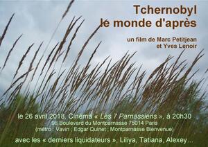 «<small class="fine d-inline"> </small>Tchernobyl, le monde d'après<small class="fine d-inline"> </small>», projection-débat à Paris