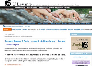 Rassemblement de soutien à la militante écologiste victime d'un attentat en Corse à Sotta (Corse-du-Sud)