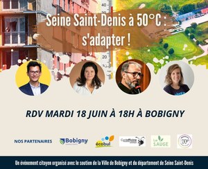 Seine Saint-Denis à 50 °C : s'adapter<small class="fine d-inline"> </small>! discussion à Bobigny