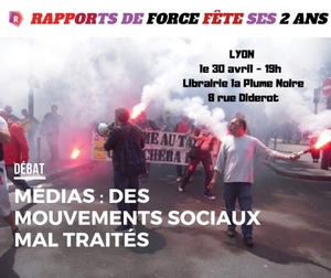 Discussion sur le traitement des mouvements sociaux par les médias, à Lyon 