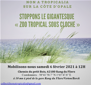 Rassemblement «<small class="fine d-inline"> </small>non à Tropicalia<small class="fine d-inline"> </small>», à Rang-du-Fliers (Pas-de-Calais)