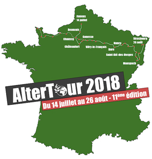 Départ de la 11<sup class="typo_exposants">e</sup> édition de l'AlterTour, à Amiens (Somme)