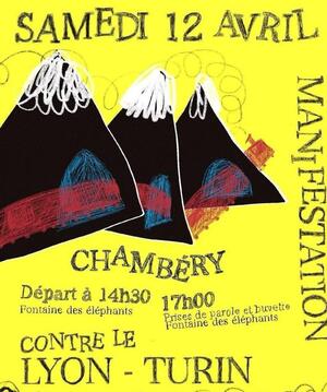 «<small class="fine d-inline"> </small>Manifestation contre le projet Lyon-Turin<small class="fine d-inline"> </small>», à Chambéry (Savoie)