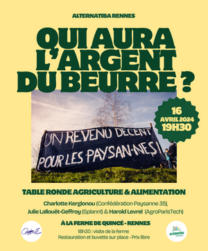 Qui aura l'argent du beurre<small class="fine d-inline"> </small>? table-ronde à Rennes (Ille-et-Vilaine)
