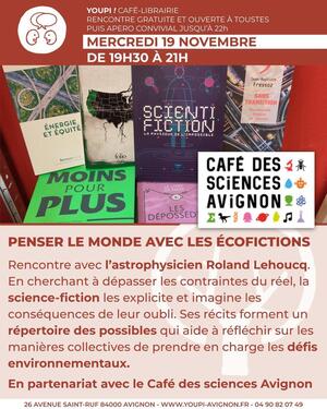 «<small class="fine d-inline"> </small>Penser le monde avec les écofictions<small class="fine d-inline"> </small>», à Avignon (Vaucluse)