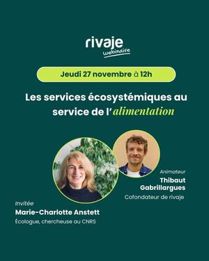«<small class="fine d-inline"> </small>Les services écosystémiques au service de l'alimentation<small class="fine d-inline"> </small>», wébinaire