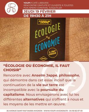 «<small class="fine d-inline"> </small>Écologie ou économie, il faut choisir<small class="fine d-inline"> </small>», rencontre à Avignon (Vaucluse)